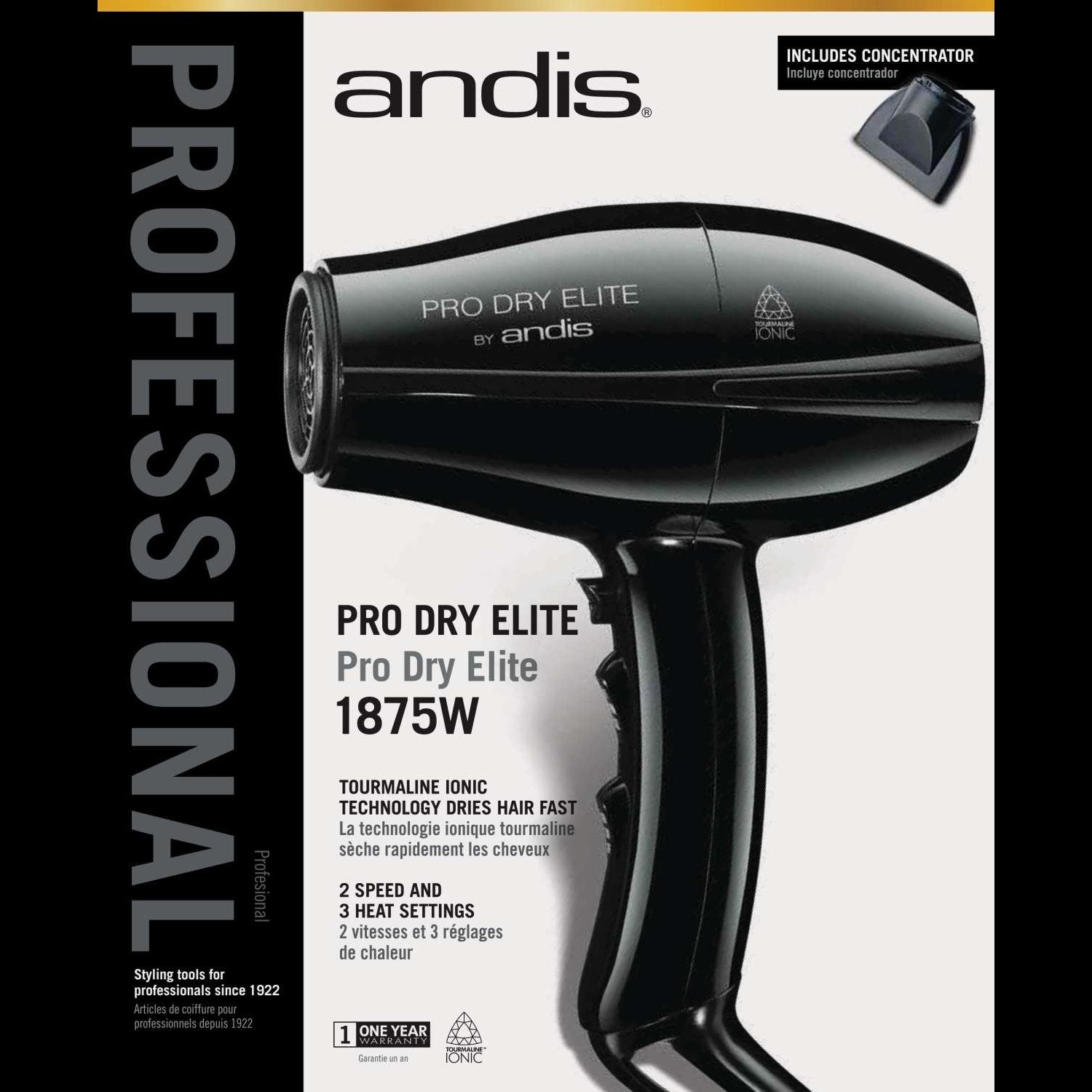 Andis Pro Dry Elite Ac Motor Dryer Andis Pro Dry Elite Ac Motor Dryer